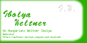 ibolya weltner business card